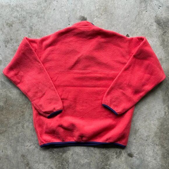 Vintage Patagonia Pink Fleece Snap-T Pullover Sweater Size L - Picture 5 of 7